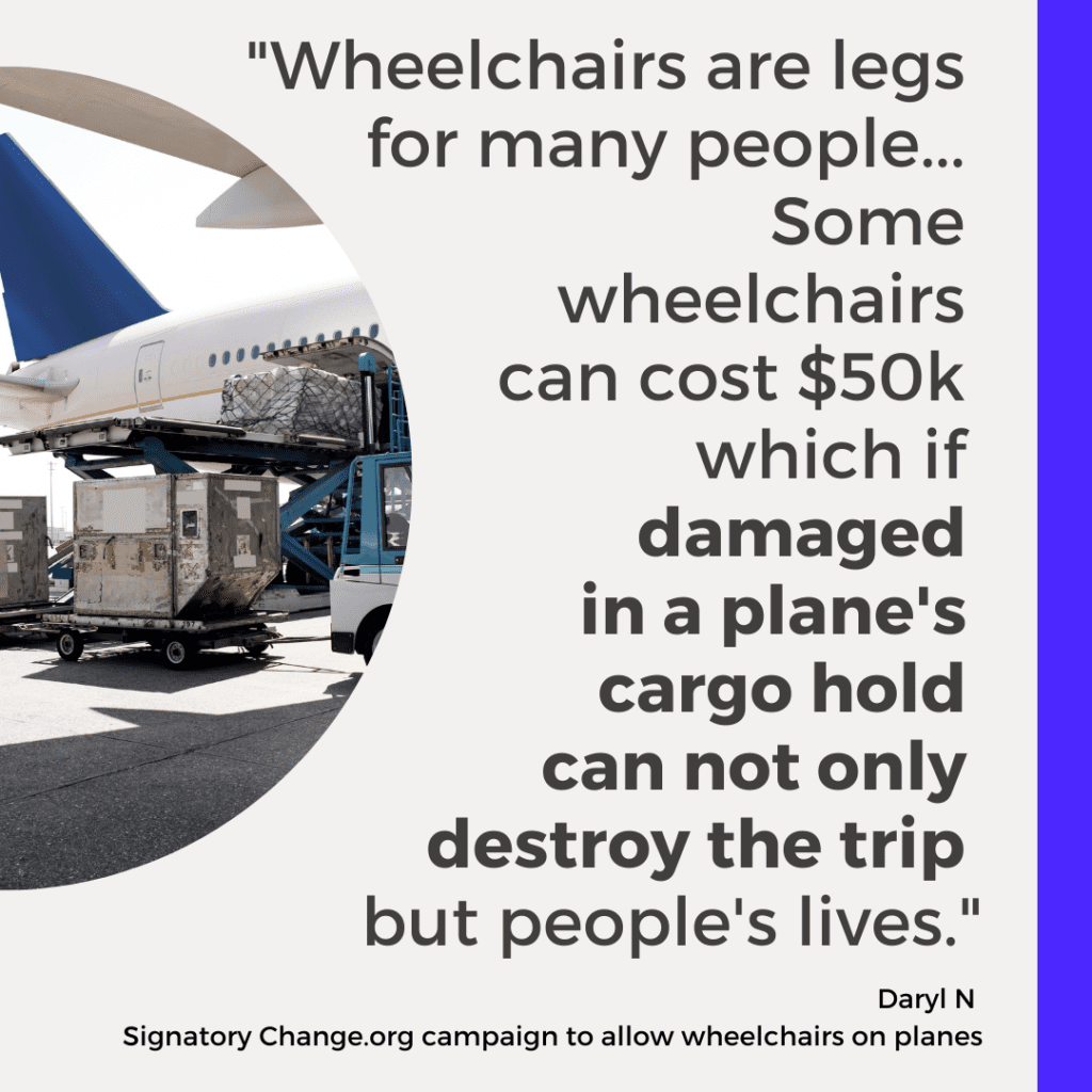 Allow Wheelchairs on Planes
